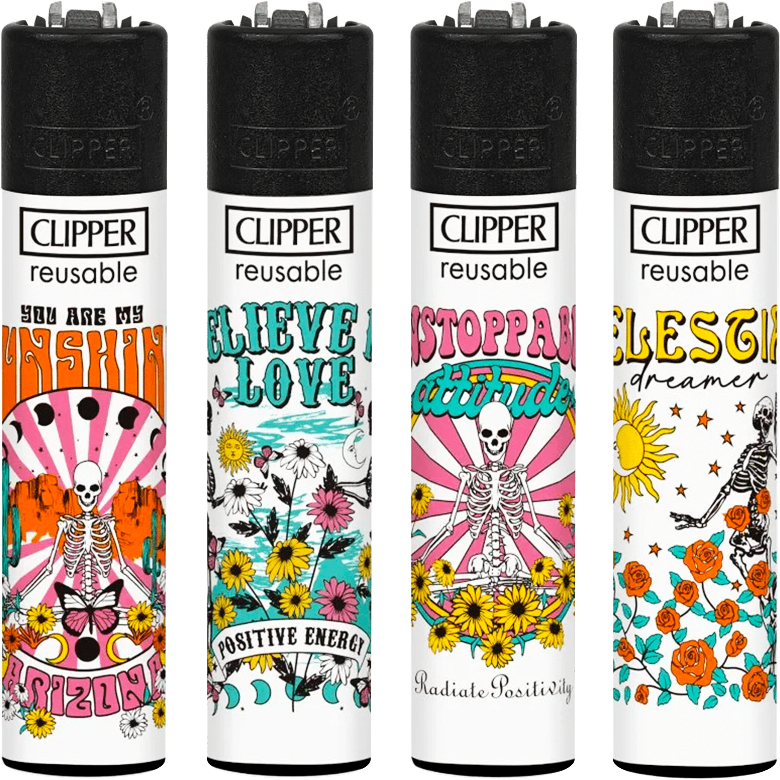 Encendedor Clipper Recargable Butano Colección Variado - 4pz - Imagen 8
