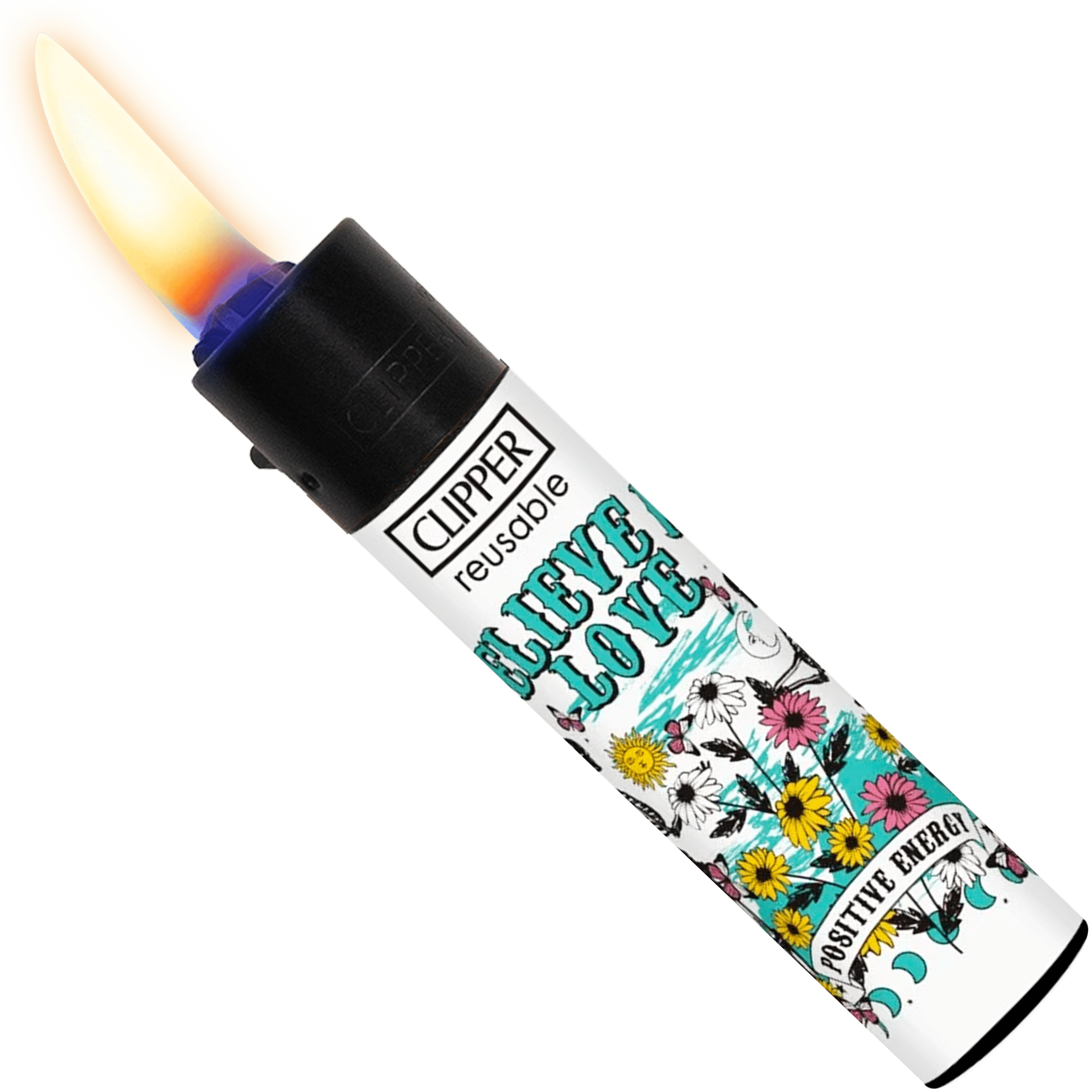 Encendedor Recargable Clipper Colorful Skulls diseño calaveras colores paquete 24 piezas marca Clipper modelo CP11