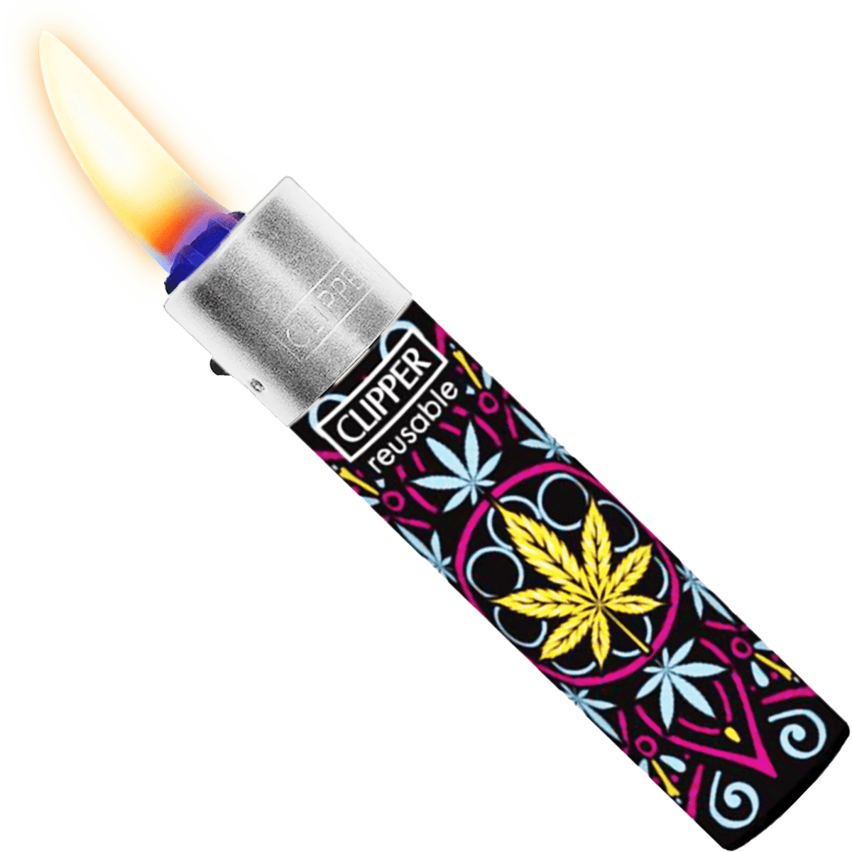 Encendedor Recargable Clipper High Mandalas paquete 24 piezas diseños coloridos