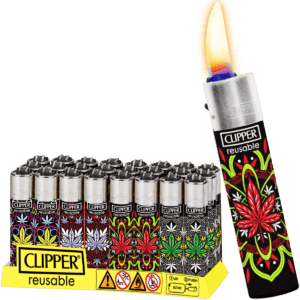 Encendedor Recargable Clipper High Mandalas paquete 24 piezas diseños coloridos
