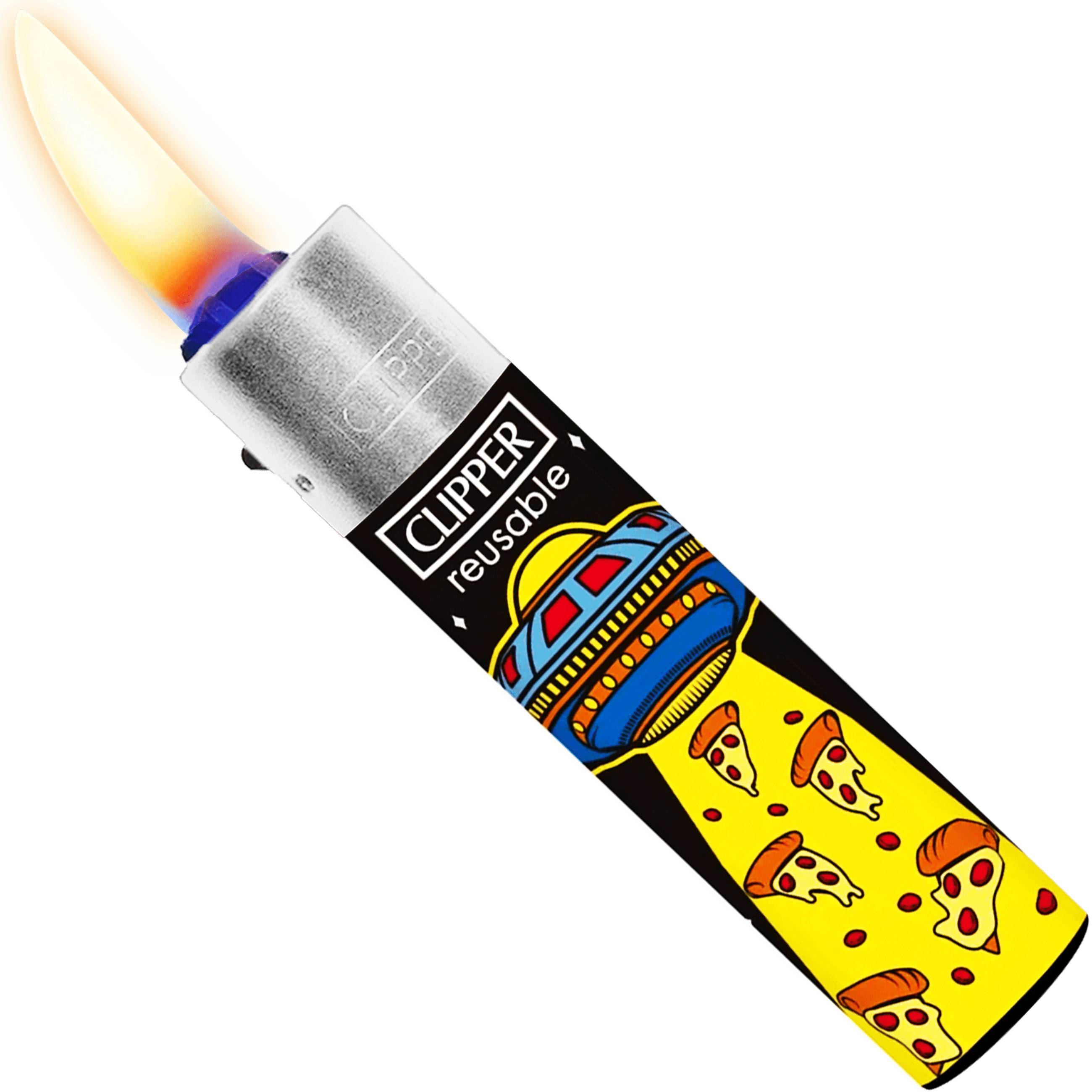 Encendedor Recargable Clipper Hungry UFO diseño original colores surtidos paquete 24 piezas marca Clipper modelo CP11