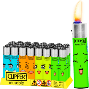 Encendedor Recargable Clipper Hungry UFO diseño original colores surtidos paquete 24 piezas marca Clipper modelo CP11