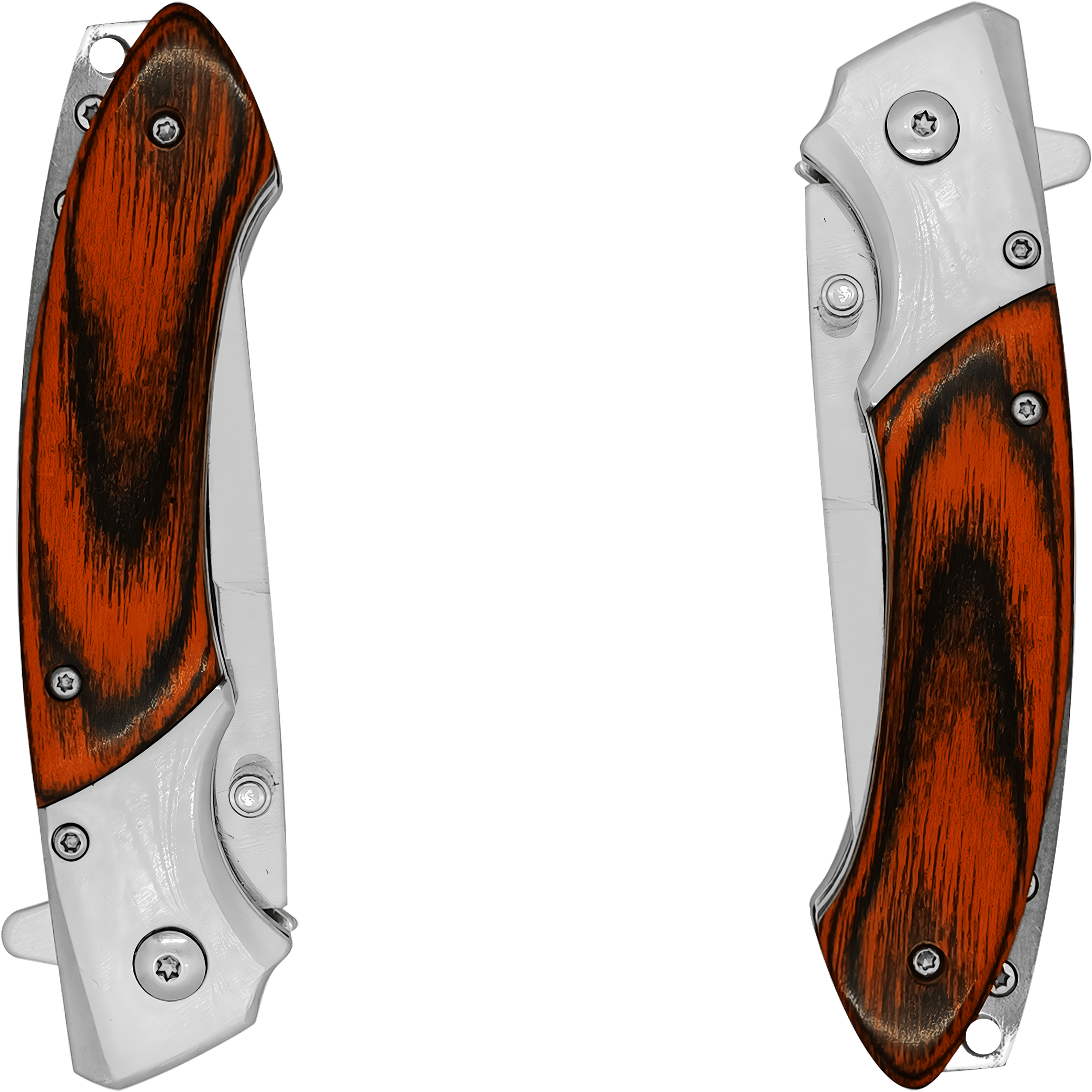 Navaja Cachas De Madera Automatica Razor Tactical acero inoxidable 440 para caza y supervivencia RT 7087WD