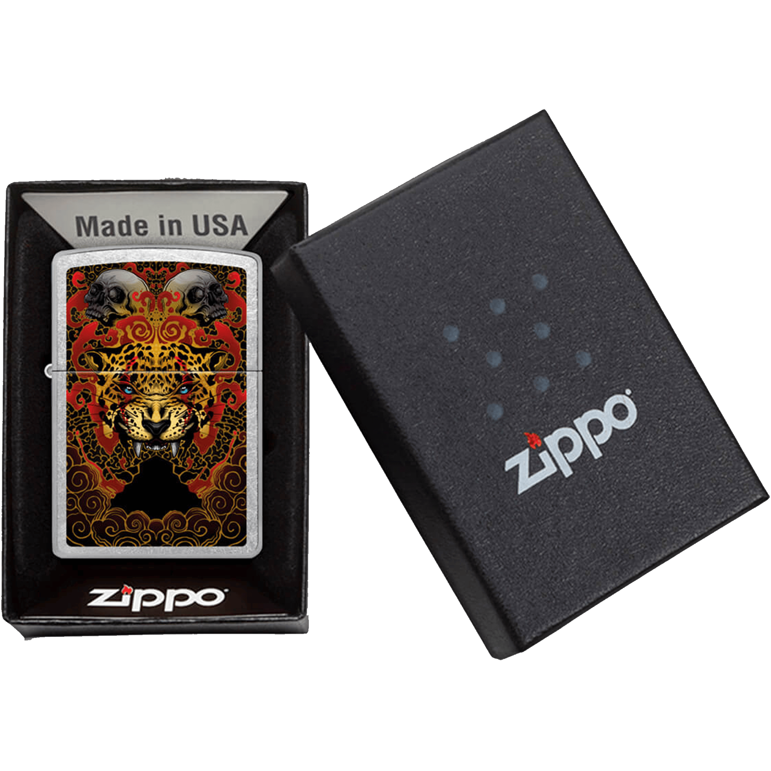 Encendedor Zippo Guardian de los Templos Diseña Tu México original marca Zippo, diseño artístico inspirado en templos mexicanos, encendedor metálico resistente fabricado en USA.
