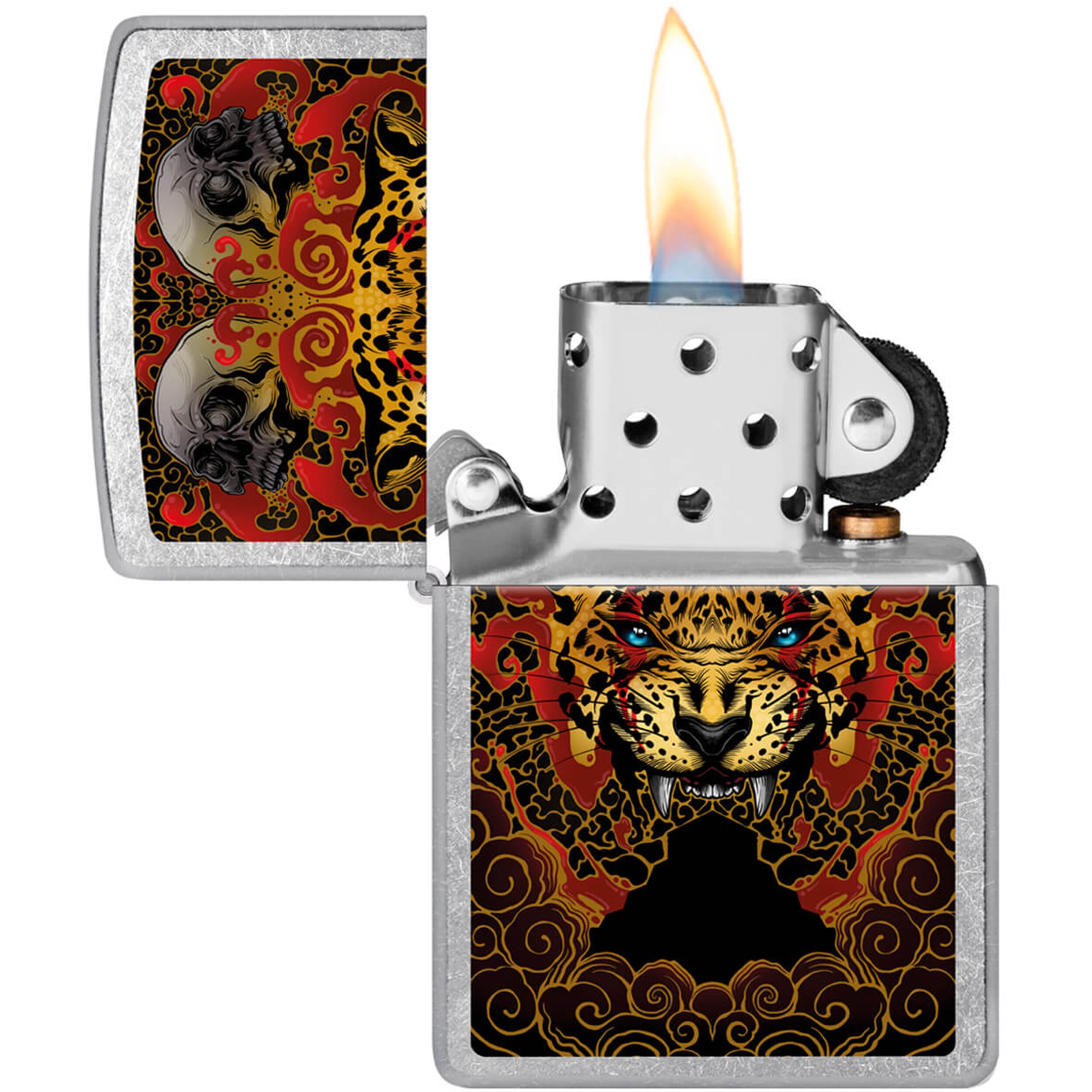 Encendedor Zippo Guardian de los Templos Diseña Tu México original marca Zippo, diseño artístico inspirado en templos mexicanos, encendedor metálico resistente fabricado en USA.