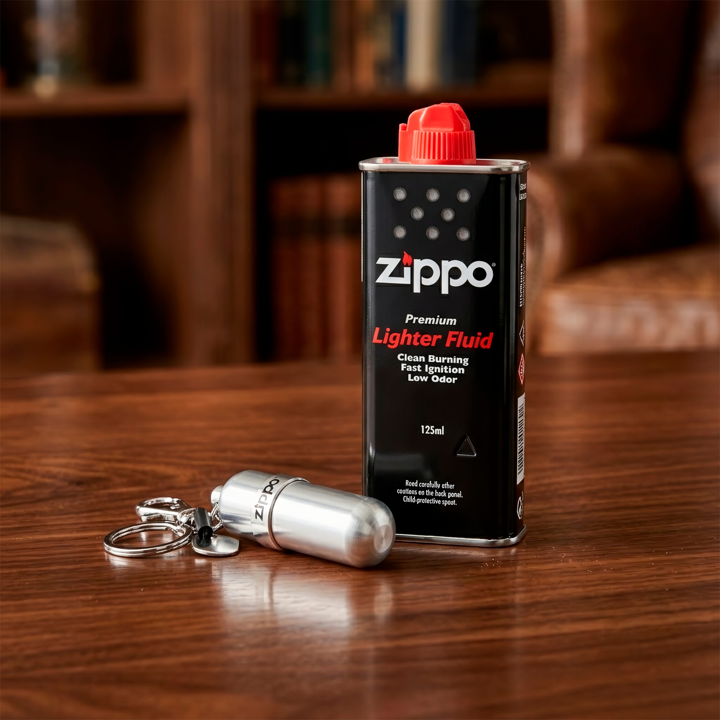 Surtidor De Combustible Zippo de aluminio con sellado hermético y llavero para transportar gasolina blanca. MZ121503